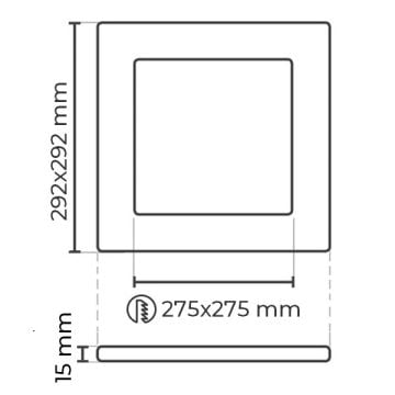 NOAS YL13-2400 24 Watt Sıva Altı Kare LED Panel