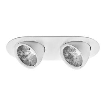 goldX ZE753-WH Beyaz Kasa 2x40 Watt İkili Salyangoz LED Spot (SAMSUNG LED & TRIDONIC Driver)