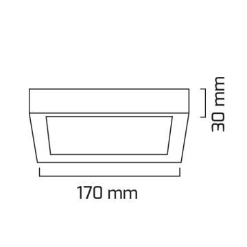 GOYA GY 1884-12 12 Watt Siyah Sıva Üstü Kare LED Panel