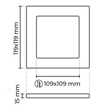 NOAS YL13-0600 6 Watt Sıva Altı Kare LED Panel