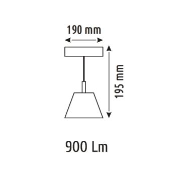 HELIOS HS 8684 10 Watt Siyah Gövde OSRAM LED Magnet Avize