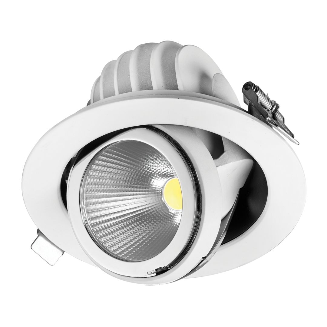 goldX ZE597 Beyaz Kasa 35 Watt Salyangoz LED Spot - Gün Işığı (3000K)