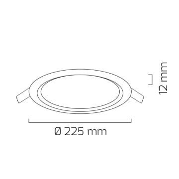 GOYA GY 1778 18 Watt Beyaz/Siyah Kasa Sıva Altı Yuvarlak LED Panel