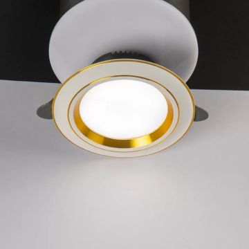 NOAS YL38-0521 5 Watt Beyaz-Gold 3 Fonksiyonlu Dekoratif Downlight Armatür