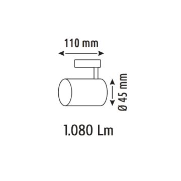 HELIOS HS8610 12 Watt Siyah Gövde OSRAM LED Magnet Ray Spot