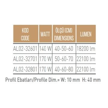 ACK AL02-32701 70+60+50 cm Üçlü Halka LED Avize - Gün Işığı (3000K)