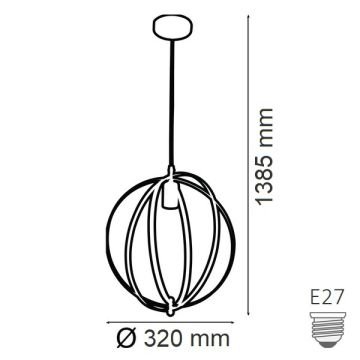 HOROZ 021-010-0001 NEWTON Siyah Küre Avize