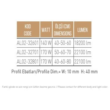 CreaLight AL02-32601 60+50+40 cm Üçlü Halka LED Avize - Gün Işığı (3000K)