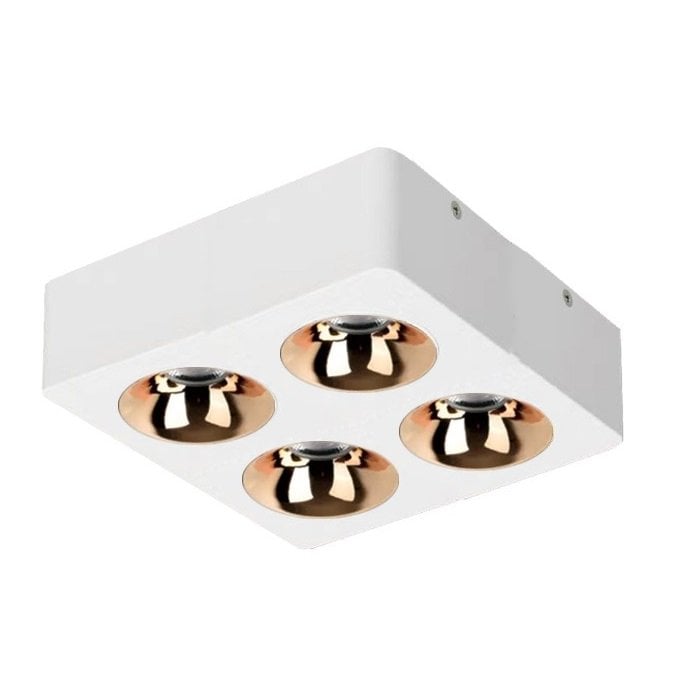 MOLLED MOL2426 4x7 Watt Beyaz-Gold Sıva Üstü İkili LED Spot (OSRAM/SAMSUNG LED & TRIDONIC/EAGLERICE/LIFUD Driver)