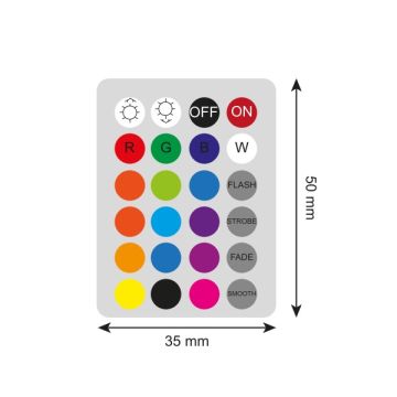 inoled 3012 18 Amper 24 Tuşlu RGB Kumandası