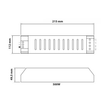 inoled 2127 12 Volt 500 Watt 41 Amper Slim LED Trafosu