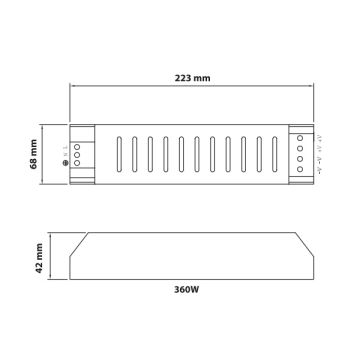 inoled 2126 12 Volt 360 Watt 30 Amper Slim LED Trafosu