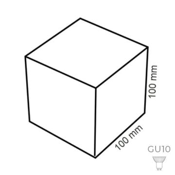 K2 GLOBAL KDA4001 Etna 10x10x10 cm Siyah-Gold Sıva Üstü Spot Kasası