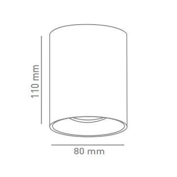ACK AH12-08566 Gold Sıva Üstü Silindir Spot