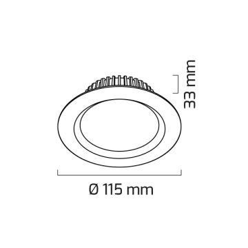 GOYA GY 1740 7 Watt Beyaz/Siyah Kasa Sıva Altı Yuvarlak LED Downlight Armatür