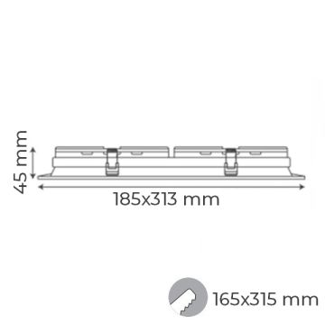 goldX ZE761-BK Siyah İkili AR111 Spot Kasası