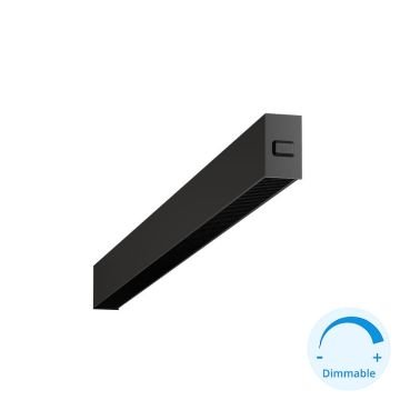 GOYA GY 8055-60 Siyah Kasa 26 Watt 60 cm Kamaşma Önleyicili Sıva Üstü DİMLİ Lineer Armatür