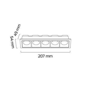 GOYA GY 5108 5x2 Watt Dimli Siyah Mini LED Spot