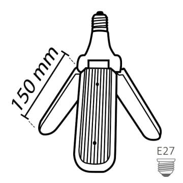 NOAS YL90-0041 YONCA 40 Watt LED Pervane Ampul