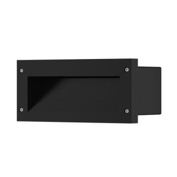 GOYA GY 6243 3 Watt Sıva Altı Siyah Dikdötgen Dış Mekan LED Merdiven Armatürü - Gün Işığı (3000K) - IP65 - Metal Kasa