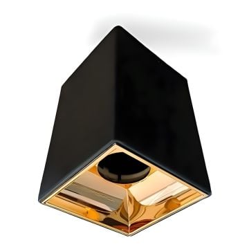 CATA CT-5420 SB Bergama 10x10x14 cm Siyah-Rose Gold Sıva Üstü Spot Kasası