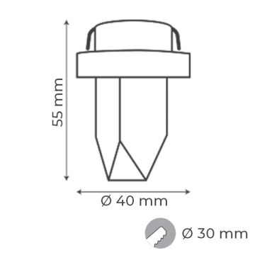 goldX ZE383 2 Watt Krom LED Cam Spot