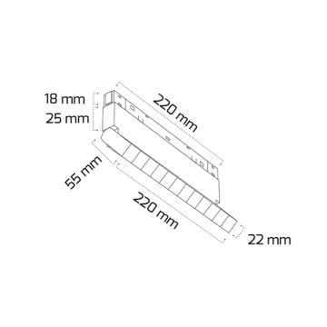 GOYA GY 2052-12 12 Watt 22 cm Hareketli LED Magnet Spot - Gün Işığı (3000K)