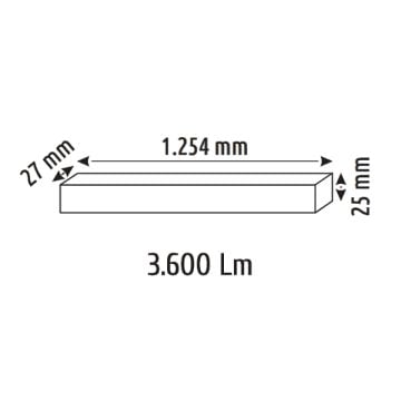 HELIOS HS8596 40 Watt 125 cm Siyah Gövde OSRAM LED Magnet Armatür - 2 Renk Fonksiyonlu [Gün Işığı (3000K) + Ilık Beyaz (4000K)]