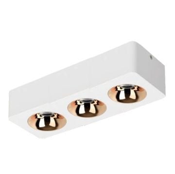 MOLLED MOL2424 3x7 Watt Beyaz-Gold Sıva Üstü İkili LED Spot (OSRAM/SAMSUNG LED & TRIDONIC/EAGLERICE/LIFUD Driver)