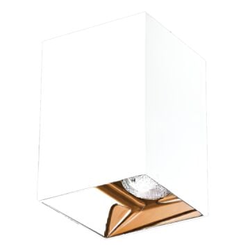 ERKled ERK5514BK 7.5x7.5x10 cm Beyaz-Rose Sıva Üstü Spot Kasası (PC Gövde)