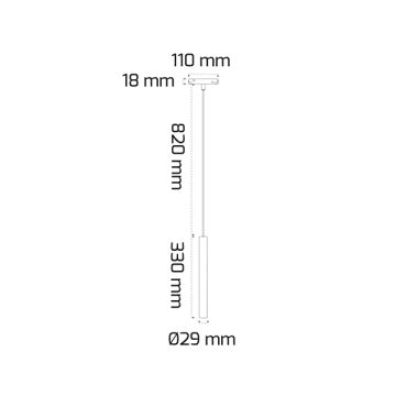 GOYA GY 2054-12 7 Watt 3x33 cm LED Magnet Spot Sarkıt - Gün Işığı (3000K)