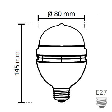 NOAS YL90-9003 3 Watt LED RGB Disco Ampul