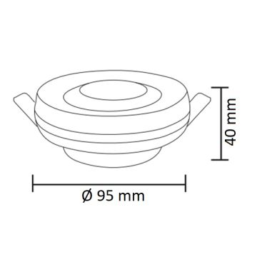 HOROZ 015-041-0001-SB AZER Sıva Altı Siyah-Beyaz Yuvarlak Spot Kasası (Metal)