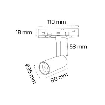 GOYA GY 2053-7 7 Watt LED Magnet Ray Spot - Gün Işığı (3000K)