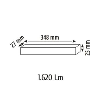 HELIOS HS8618 36 Watt 35 cm Siyah Gövde OSRAM LED Magnet Armatür - 2 Renk Fonksiyonlu [Gün Işığı (3000K) + Ilık Beyaz (4000K)]