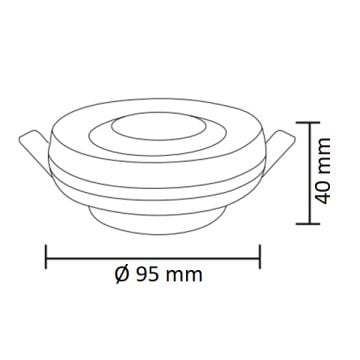 HOROZ 015-039-0001 AZER Sıva Altı Beyaz Yuvarlak Spot Kasası (Metal)