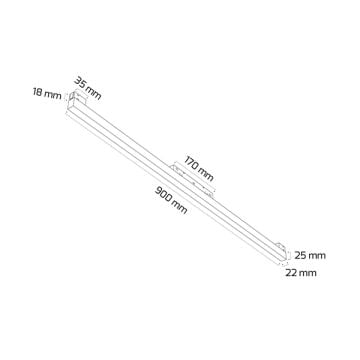 GOYA GY 2050-90 30 Watt 90 cm LED Magnet Armatür - Gün Işığı (3000K)