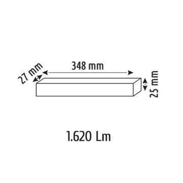 HELIOS HS8619 36 Watt 35 cm Beyaz Gövde OSRAM LED Magnet Armatür - 2 Renk Fonksiyonlu [Gün Işığı (3000K) + Ilık Beyaz (4000K)]