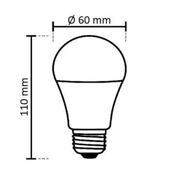 NOAS YL95-9029 9 Watt A60 RGB LED Ampul