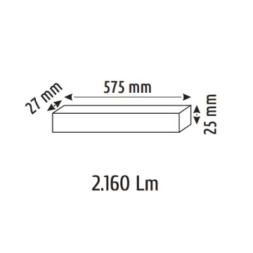 HELIOS HS8592 24 Watt 58 cm Siyah Gövde OSRAM LED Magnet Armatür - İki Işık Renk Fonksiyonlu [Gün Işığı (3000K) + Ilık Beyaz (4000K)]