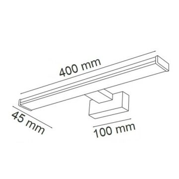 HOROZ 040-016-0012 LEYLEK 12 Watt 53 cm Krom LED Tablo Apliği - Ilık Beyaz (4200K)