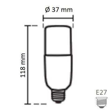 NOAS YL95-0701-P 8 Watt LED Pil Ampul