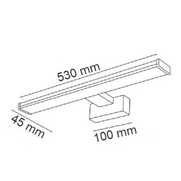 HOROZ 040-016-0012 LEYLEK 12 Watt 53 cm Siyah LED Tablo Apliği - Ilık Beyaz (4200K)