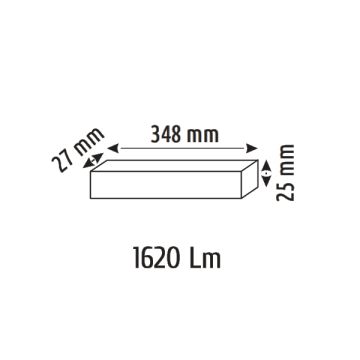 HELIOS HS8590 18 Watt 35 cm Siyah Gövde OSRAM LED Magnet Armatür - 2 Renk Fonksiyonlu [Gün Işığı (3000K) + Ilık Beyaz (4000K)]