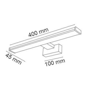 HOROZ 040-016-0008 LEYLEK 8 Watt 40 cm Krom LED Tablo Apliği - Ilık Beyaz (4200K)