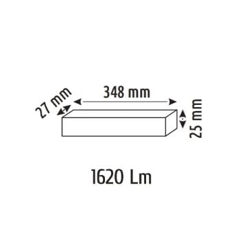 HELIOS HS8591 18 Watt 35 cm Beyaz Gövde OSRAM LED Magnet Armatür - İki Işık Renk Fonksiyonlu [Gün Işığı (3000K) + Ilık Beyaz (4000K)]