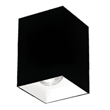 ERKled ERK5513B 7.5x7.5x10 cm Siyah-Beyaz Sıva Üstü Spot Kasası (PC Gövde)