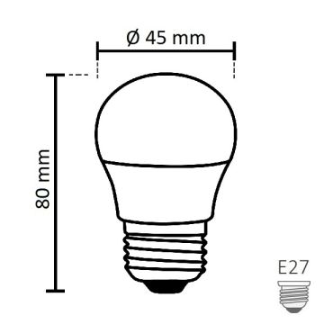 NOAS YL95-0701-T 6 Watt G45 LED Top Ampul