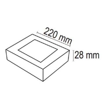 FORLIFE FL-2202 18 Watt Sıva Üstü Kare LED Panel