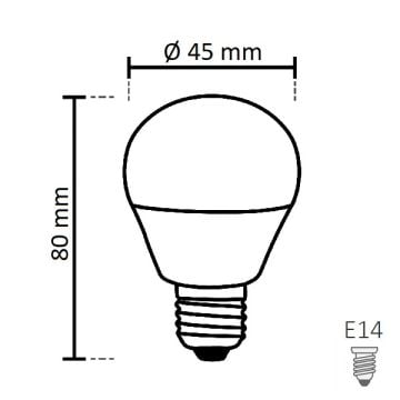 NOAS YL96-0701-T 6 Watt G45 LED Top Ampul (E14 Duylu)